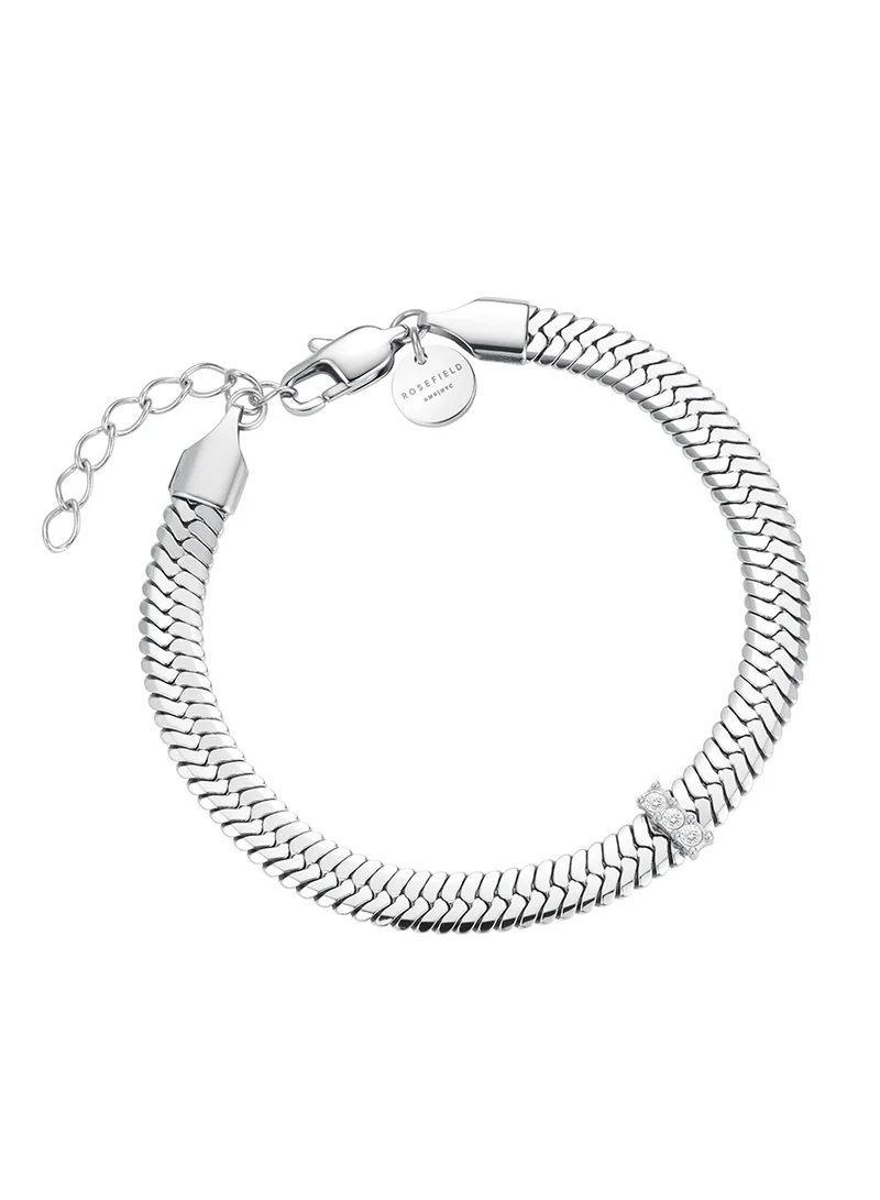 روزفيلد سوار روزفيلد كبير بتصميم ثعبان وكريستالات فضية